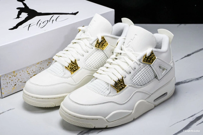4 Retro Jordan Gold AQ9129-170 Metallic 0907